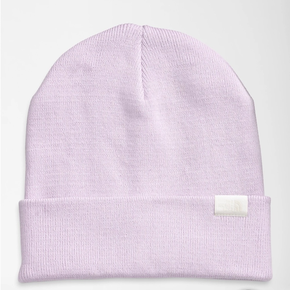 North face light purple beanie